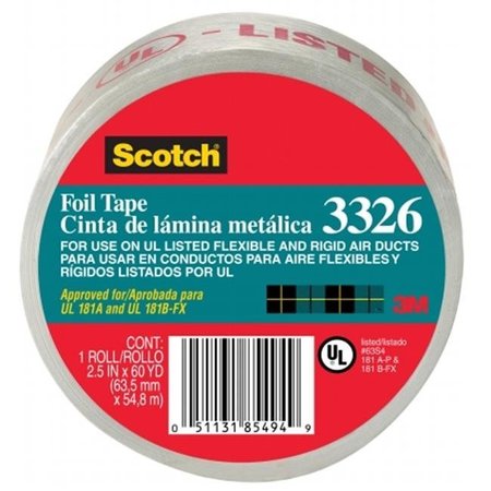 3M 3m 2.5in. X 60 Yards Scotch Aluminum Foil Tape  3326-A 3326-A